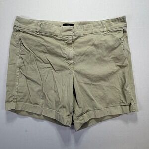 J. Crew Khaki Chino Shorts Women Size 14 Classic Casual Everyday